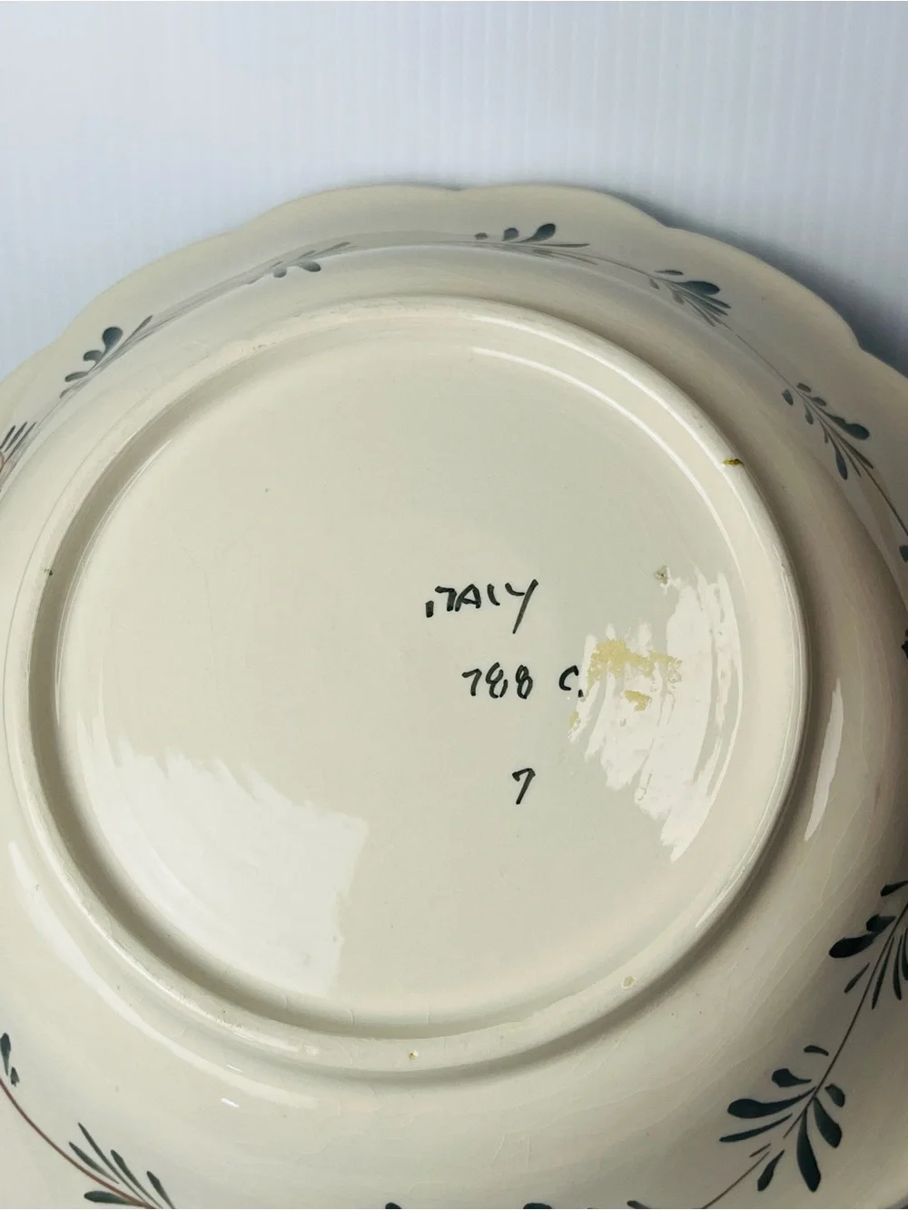 Nove Rose Hand Painted Italian Majolica Serving Bowl 11.5”